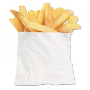 Bagcraft French Fry Bags, 4.5" x 3.5", White, 2,000/Carton BGC450003 450003