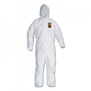 KleenGuard A20 Breathable Particle Protection Coveralls, Zip Closure, 3X-Large, White KCC49116 49116