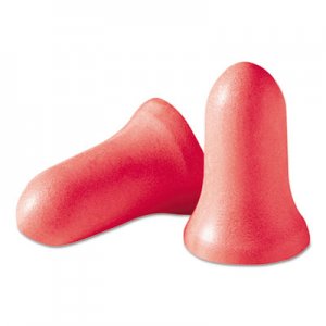 Howard Leight by Honeywell MAX-1 Single-Use Earplugs, Cordless, 33NRR, Coral, 200 Pairs HOWMAX1 MAX-1