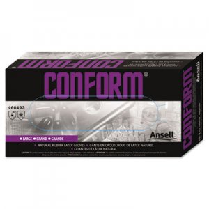 AnsellPro Conform Natural Rubber Latex Gloves, 5 mil, Medium, 100/Box ANS69210M 516705