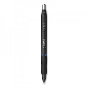 Sharpie S-Gel S-Gel Retractable Gel Pen, Bold 1 mm, Blue Ink, Black Barrel, Dozen SAN2096187 2096187