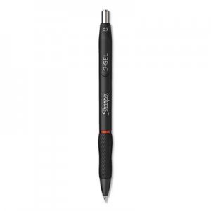 Sharpie S-Gel S-Gel Retractable Gel Pen, Medium 0.7 mm, Red Ink, Black Barrel, Dozen SAN2096158 2096158