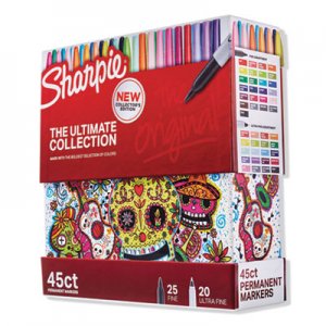 Sharpie Permanent Markers Ultimate Collection, Assorted Tips, Assorted Colors, 45/Pack SAN2011580 2011580