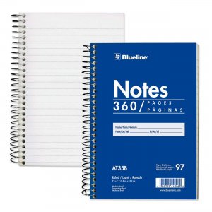 Blueline White Paper Wirebound Steno Pad AT35B REDAT35B