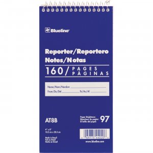 Blueline Reporter Notebook AT8B REDAT8B