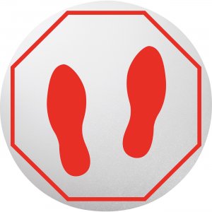 Lorell Red Feet Personal Spacing Discs 03185 LLR03185