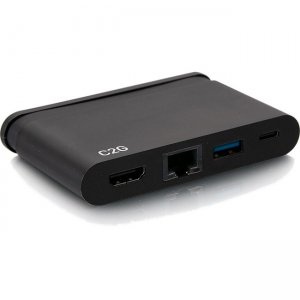 C2G 4K USB C Dock with HDMI, USB, Ethernet and Power Delivery up to 100W C2G54455