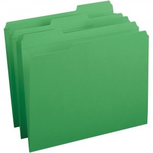 Business Source Reinforced Tab Colored File Folders 03174 BSN03174