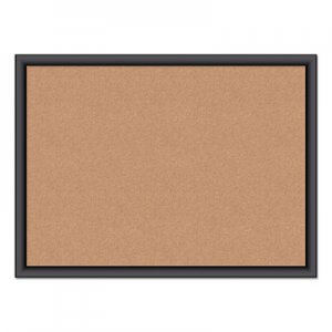 U Brands Cork Bulletin Board, 24 x 18, Natural Surface, Black Frame UBR026U0001 026U0001