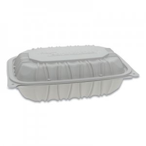 Pactiv Vented Microwavable Hinged-Lid Takeout Container, 9 x 6 x 2.75, White, 170/Carton PCTYCNW0207 YCNW0207