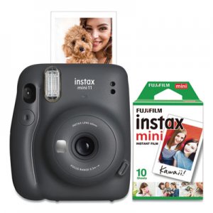 Fujifilm Instax Mini 11 Camera Bundle, Auto Focus, Charcoal FUJ600021669 600021669