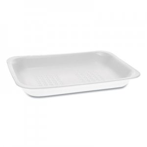 Pactiv Meat Tray, #2, 8.38 x 5.88 x 1.21, White, 500/Carton PCT51P102FS 51P102FS