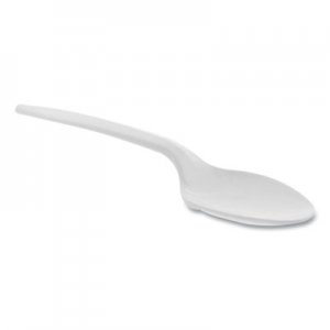 Pactiv Fieldware Polypropylene Cutlery, Spoon, Mediumweight, White, 1,000/Carton PCTYFWSWCH YFWSWCH