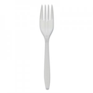 Pactiv Fieldware Polypropylene Cutlery, Fork, Mediumweight, White, 1,000/Carton PCTYFWFWCH YFWFWCH