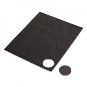 U Brands Heavy-Duty Board Magnets, Circles, Black, 0.75", 24/Pack UBRFM1605 5146U0-120