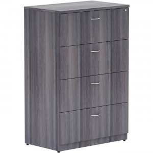 Lorell Weathered Charcoal 4-drawer Lateral File 69624 LLR69624