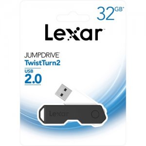 Lexar 32GB JumpDrive TwistTurn2 USB 2.0 Flash Drive LJDTT2-32GABNABK