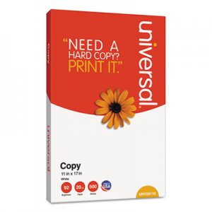 Universal Copy Paper, 92 Bright, 20 lb, 11 x 17, White, 500 Sheets/Ream UNV28110RM