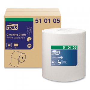 Tork Cleaning Cloth, 12.6 x 13.3, White, 1,100 Wipes/Roll TRK510105 510105