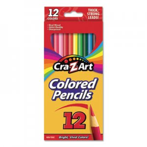 Cra-Z-Art Colored Pencils, 12 Assorted Lead/Barrel Colors, 12/Set CZA1040472 1040472
