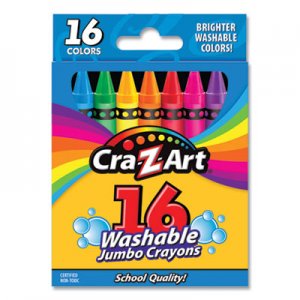 Cra-Z-Art Washable Jumbo Crayons, 16 Assorted Colors, 16/Pack CZA1020448 1020448