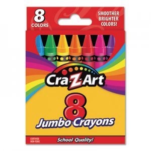 Cra-Z-Art Jumbo Crayons, 8 Assorted Colors, 8/Pack CZA10203WM48 10203WM48