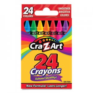 Cra-Z-Art School Quality Crayon, Assorted Colors, 24/Box CZA1020148 1020148