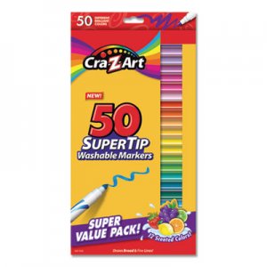 Cra-Z-Art Washable SuperTip Markers, Broad/Fine Bullet Tip, Assorted Colors, 50/Set CZA01328WM14 01328WM-14