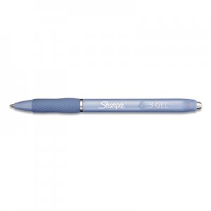 Sharpie S-Gel Fashion Barrel Pen, Medium 0.7 mm, Black Ink, Frost Blue Barrel, Dozen SAN2126232 2126232