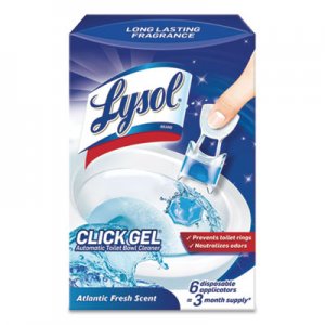 LYSOL Brand Click Gel Automatic Toilet Bowl Cleaner, Ocean Fresh, 6/Box, 4 Boxes/Carton RAC89059CT 19200-89059
