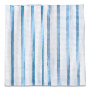 Rubbermaid Commercial HYGENE Disposable Microfiber Cleaning Cloths, Blue/White Stripes, 12 x 12, 600/Pack RCP2134283 2134283