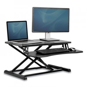 Fellowes Corsivo Sit-Stand Workstation, 31.5" x 24.25" x 16", Black FEL8091001 8091001