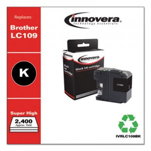 Innovera Remanufactured Black Super High-Yield, Replacement for Brother LC109BK, 2,400 Page-Yield IVRLC109BK