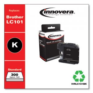 Innovera Compatible Black Ink, Replacement for Brother LC101BK, 300 Page-Yield IVRLC101BK