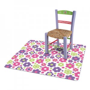 deflecto FashionMat Chair Mat, Rectangular, 35 x 40, Daisies DEFCM3540LD CM3540LD
