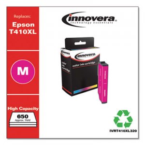 Innovera Remanufactured Magenta High-Yield Ink, Replacement for Epson T410XL (T410XL320), 650 Page-Yield IVRT410XL320