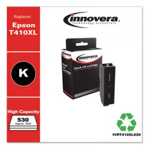 Innovera Remanufactured Black High-Yield Ink, Replacement for Epson T410XL (T410XL020), 530 Page-Yield IVRT410XL020