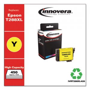 Innovera Remanufactured Yellow High-Yield Ink, Replacement for Epson T288XL (T288XL420), 450 Page-Yield IVRT288XL420