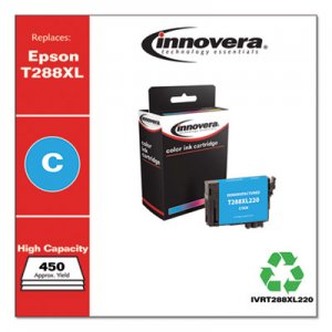 Innovera Remanufactured Cyan High-Yield Ink, Replacement for Epson T288XL (T288XL220), 450 Page-Yield IVRT288XL220