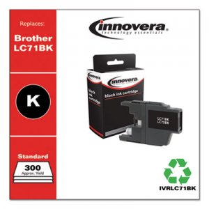 Innovera Remanufactured Black Ink, Replacement for Brother LC71BK, 300 Page-Yield IVRLC71BK