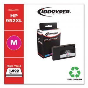 Innovera Remanufactured Magenta High-Yield Ink, Replacement for HP 952XL (L0S64AN), 1,600 Page-Yield IVRL0S64AN