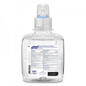 PURELL Green Certified Advanced Refreshing Foam Hand Sanitizer, For CS6, 1,200 mL, Fragrance-Free, 2/Carton GOJ655102CT 6551-02
