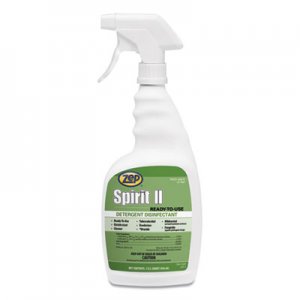 Zep Spirit II Ready-to-Use Disinfectant, Citrus Scent, 32 oz Spray Bottle, 12/Carton ZPP67909 67909