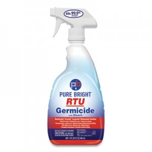 Pure Bright RTU Germicide With Bleach, Fresh Scent, 32 oz Spray Bottle, 9/Carton KIK21598638591 21598638591