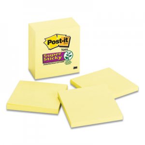 Post-it Notes Super Sticky Canary Yellow Note Pads, 3 x 3, 90-Sheet, 5/Pack MMM6545SSCY 654-5SSCY