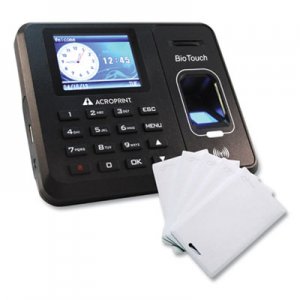 Acroprint BioTouch Time Clock and Badges Bundle, Black ACPBTR150 01-0276-200