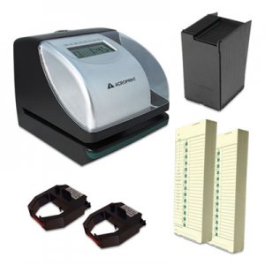 Acroprint ES700 Time Clock and Document Stamp Bundle, Black/Silver ACPTRB750 01-0182-200