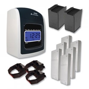 Acroprint ATR480 Time Clock and Accessories Bundle, White/Charcoal ACPTTB500 01-0285-200