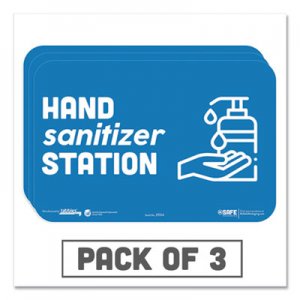 Tabbies BeSafe Messaging Education Wall Signs, 9 x 6, "Hand Sanitizer Station", 3/Pack TAB29514 29514