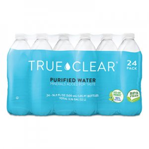 True Clear Purified Bottled Water, 16.9 oz Bottle, 24 Bottles/Carton, 84 Cartons/Pallet TCLTRC05L24PLT TRC05L24PDMPBN